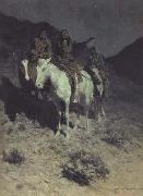 Frederic Remington Indian Scouts at Evening (mk43) Sweden oil painting artist